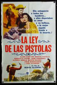 p730 LA LEY DE LAS PISTOLAS Argentinean movie poster '60 Quintana