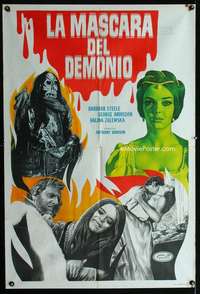 p748 LONG HAIR OF DEATH Argentinean movie poster '64 horror image!