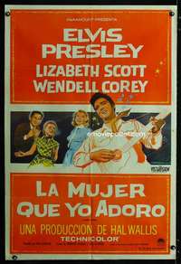 p749 LOVING YOU Argentinean movie poster '57 Elvis Presley,Liz Scott