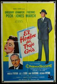 p751 MAN IN THE GRAY FLANNEL SUIT Argentinean movie poster '56