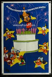 p757 MICKEY MOUSE HAPPY BIRTHDAY SHOW Argentinean movie poster '68