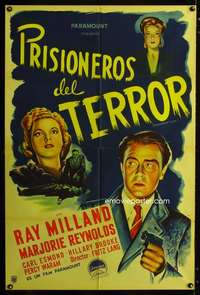 p759 MINISTRY OF FEAR Argentinean movie poster '44 Fritz Lang, Milland