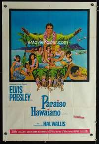 p782 PARADISE HAWAIIAN STYLE Argentinean movie poster '66 Elvis!