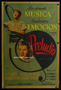 p785 PRELUDE TO FAME Argentinean movie poster '51 English musical!