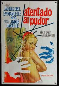 p799 RISKY BUSINESS Argentinean movie poster '67 Andre Cayatte