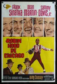 p800 ROBIN & THE 7 HOODS Argentinean movie poster '64 the Rat Pack!