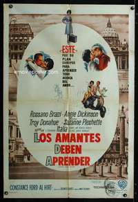 p801 ROME ADVENTURE Argentinean movie poster '62 Angie Dickinson