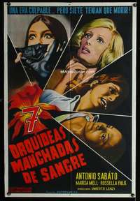 p808 SETTE ORCHIDEE MACCHIATE DI ROSSO Argentinean movie poster '72