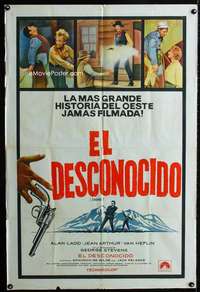 p809 SHANE Argentinean movie poster R66 Alan Ladd, Jean Arthur