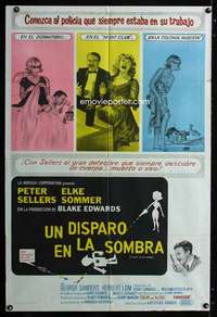 p812 SHOT IN THE DARK Argentinean movie poster '64 Peter Sellers