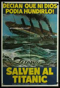 p804 S.O.S. TITANIC Argentinean movie poster '79 cool Oscar art!
