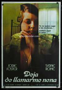 p822 STOP CALLING ME BABY Argentinean movie poster '77 Jodie Foster!