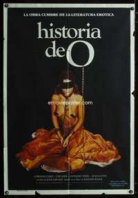 p823 STORY OF O Argentinean movie poster '76 super sexy Corinne Clery