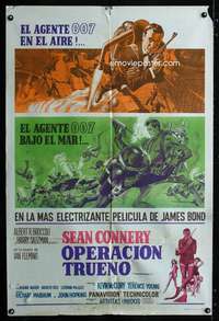 p831 THUNDERBALL Argentinean movie poster '65 Connery as James Bond!