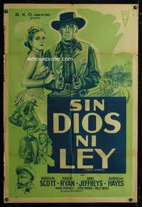 p836 TRAIL STREET Argentinean movie poster '47 Randolph Scott