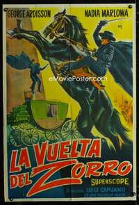 p853 ZORRO IN THE COURT OF SPAIN Argentinean movie poster '62