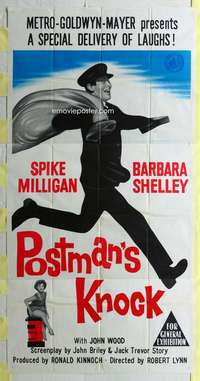 p207 POSTMAN'S KNOCK Aust three-sheet movie poster '62 Spike Milligan