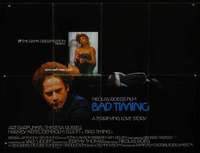 p115 BAD TIMING British quad movie poster '80 Nicholas Roeg, Garfunkel