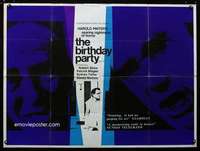 p118 BIRTHDAY PARTY British quad movie poster '68 Shaw, Harold Pinter