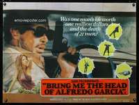p120 BRING ME THE HEAD OF ALFREDO GARCIA British quad movie poster '74 Oates