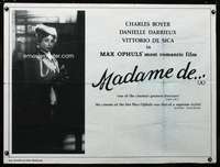 p153 MADAME DE British quad movie poster R80s Ophuls' most romantic!
