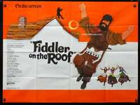 p137 FIDDLER ON THE ROOF British quad movie poster '72 different!