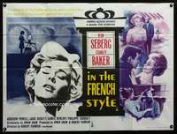 p147 IN THE FRENCH STYLE British quad movie poster '63 Jean Seberg