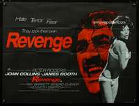 p164 REVENGE British quad movie poster '71 they took their own!