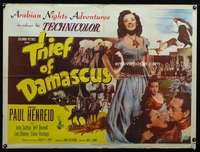 p176 THIEF OF DAMASCUS British quad movie poster '52 Paul Henreid
