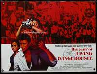 p184 YEAR OF LIVING DANGEROUSLY British quad movie poster '83 Gibson