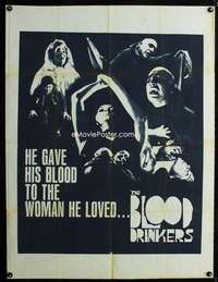 p113 BLOOD DRINKERS English 31x40 movie poster '66 Filipino vampires!