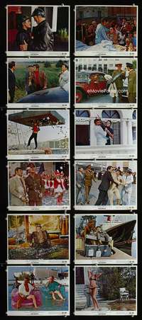 s416 BRAIN 12 8x10 mini movie lobby cards '69 David Niven, Jean-Paul Belmondo