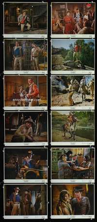 s421 EL DORADO 12 8x10 mini movie lobby cards '66 John Wayne, Robert Mitchum