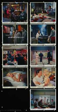 s477 GIRL NAMED TAMIKO 9 8x10 mini movie lobby cards '62 Laurence Harvey, Sturges