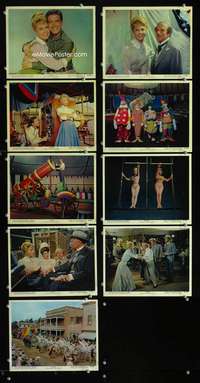 s478 JUMBO 9 8x10 mini movie lobby cards '62 Doris Day, Jimmy Durante, circus!