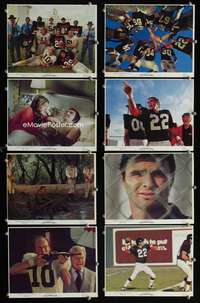 s547 LONGEST YARD 8 8x10 mini movie lobby cards '74 Burt Reynolds, football
