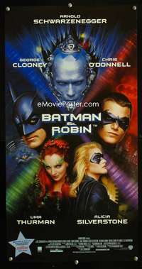 t008 BATMAN & ROBIN Aust daybill movie poster '97 Clooney,O'Donnell
