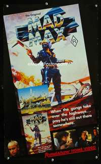 t009 MAD MAX video Aust daybill movie poster R80s Mel Gibson, George Miller classic!