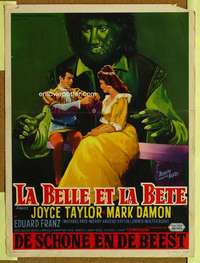 t535 BEAUTY & THE BEAST Belgian movie poster '62 Mark Damon, Taylor