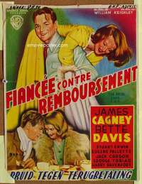t542 BRIDE CAME C.O.D. Belgian movie poster '48 Cagney, Bette Davis