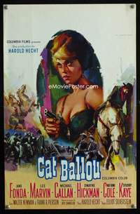 t545 CAT BALLOU Belgian movie poster '65 sexy Jane Fonda art by Ray!