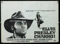 t547 CHARRO Belgian movie poster '69 different kind of Elvis Presley!