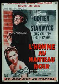 t569 MAN WITH A CLOAK Belgian movie poster '51 Barbara Stanwyck