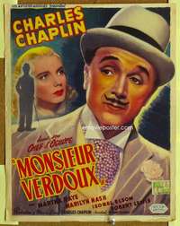 t574 MONSIEUR VERDOUX Belgian movie poster '47 Charlie Chaplin