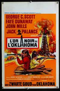 t577 OKLAHOMA CRUDE Belgian movie poster '73 George C. Scott, Dunaway