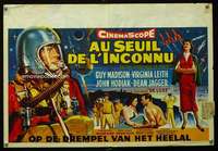t579 ON THE THRESHOLD OF SPACE Belgian movie poster '56 US Air Force!