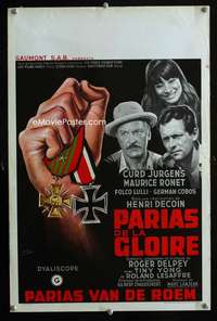 t584 PARIAHS OF GLORY Belgian movie poster '64 cool Charles Rau art!