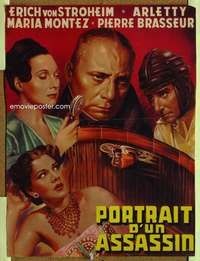 t585 PORTRAIT OF AN ASSASSIN Belgian movie poster '49 von Stroheim