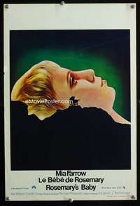 t588 ROSEMARY'S BABY Belgian movie poster R1970s Polanski, Mia Farrow