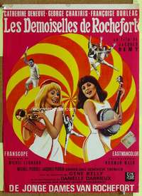 t599 YOUNG GIRLS OF ROCHEFORT Belgian movie poster '68 Deneuve
